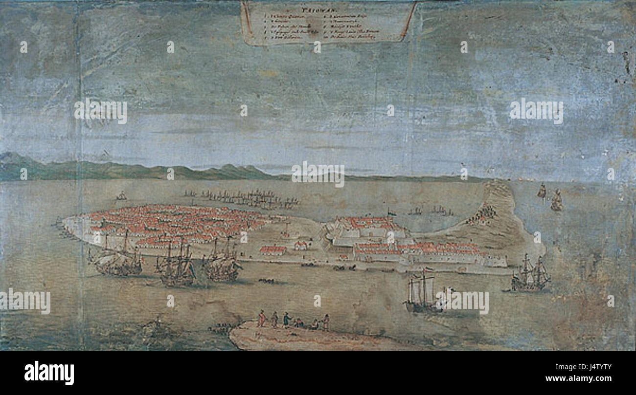 This watercolour painting depicts the VOC (Dutch East India Company ...