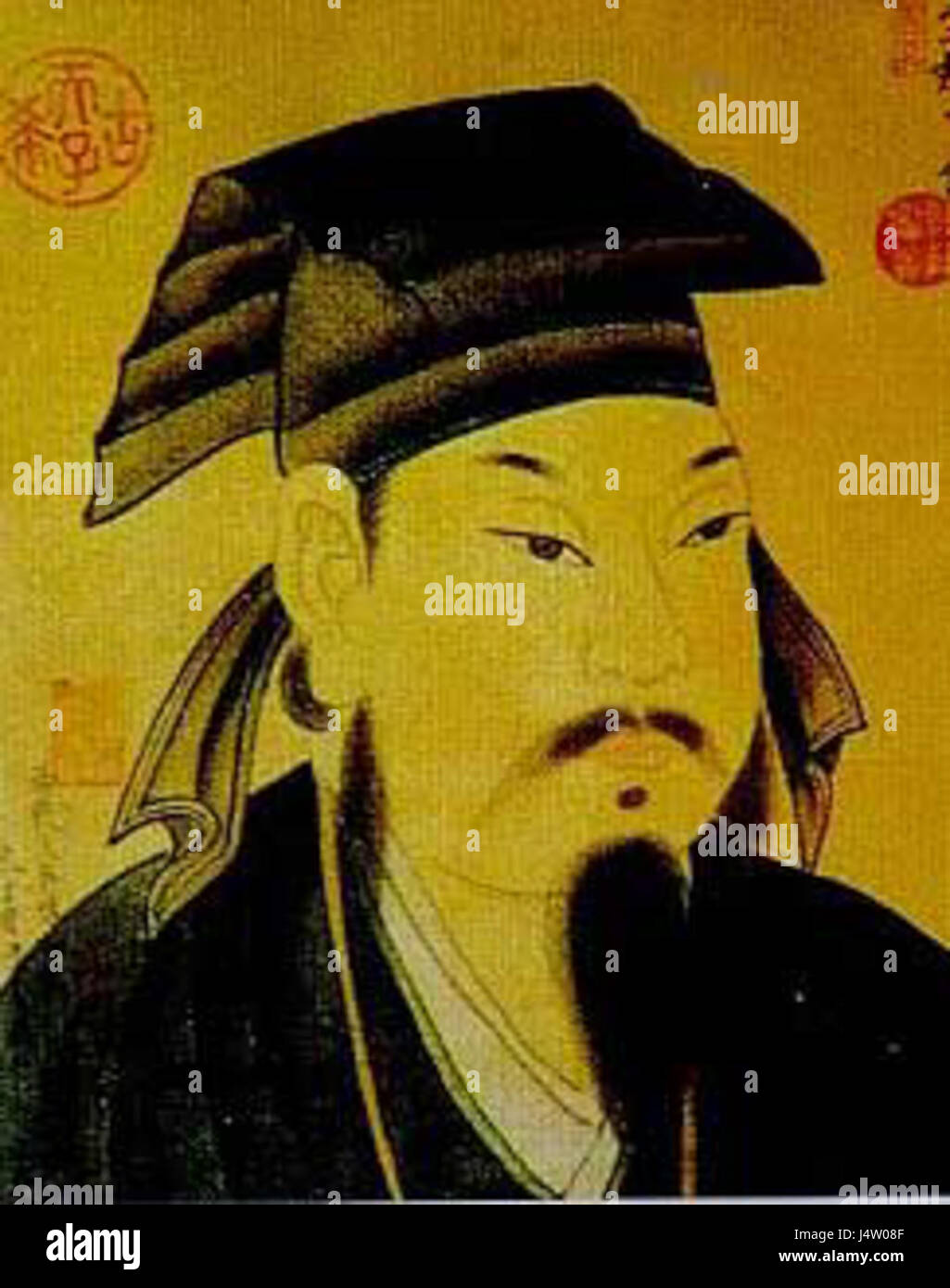 Wang Xizhi (303–361) was a renowned Chinese calligrapher, often regarded as the greatest in Chinese history. His work greatly influenced Chinese calligraphy, and he is particularly famous for his Preface to the Orchid Pavilion. Stock Photo