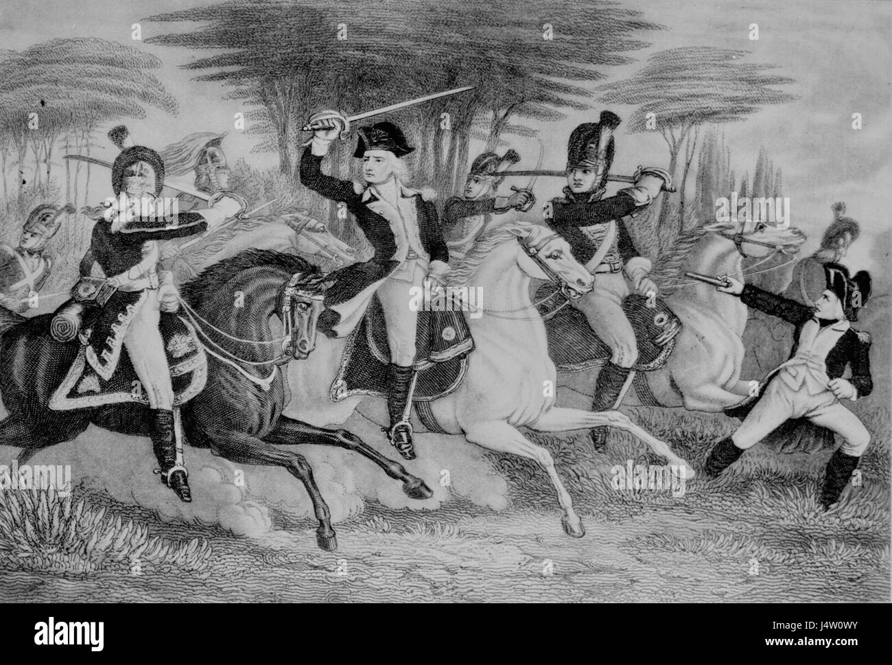 William Washington at Battle of Cowpens Stock Photo