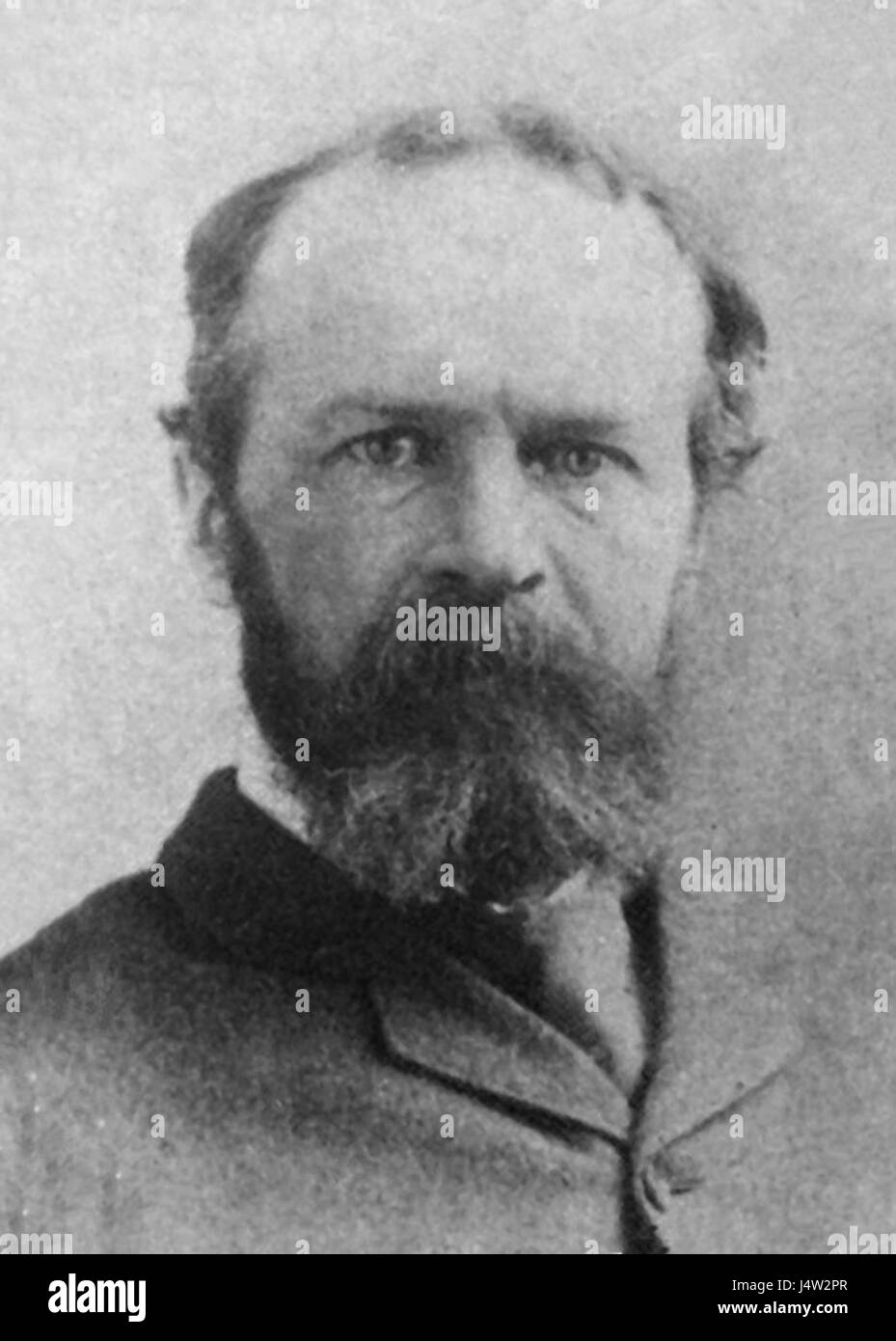 William James, born in 1842, was an American philosopher and psychologist, often regarded as the father of pragmatism. His work in psychology and philosophy greatly influenced the development of functionalism and was key in shaping modern psychology in the United States. Stock Photo