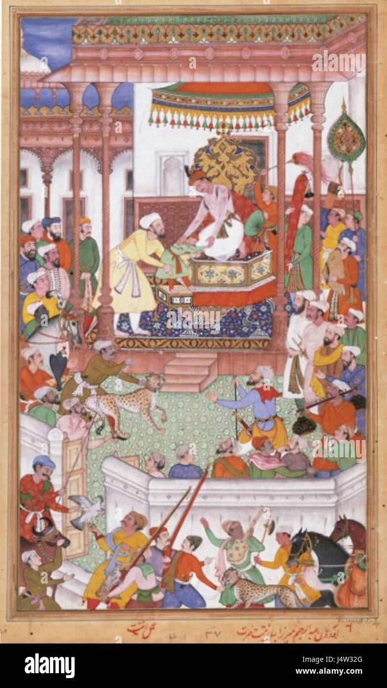 Akbar painting akbarnama hi-res stock photography and images - Alamy