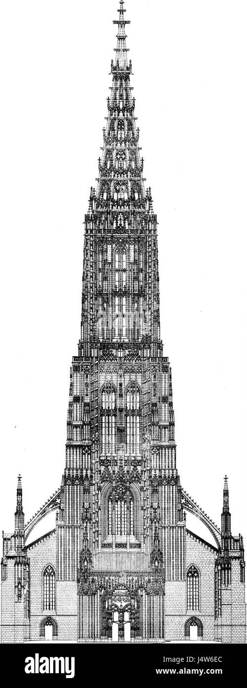 Ulm Minster tower Stock Photo