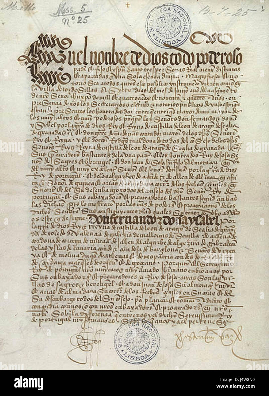 The treaty of tordesillas 1494 hi-res stock photography and images - Alamy