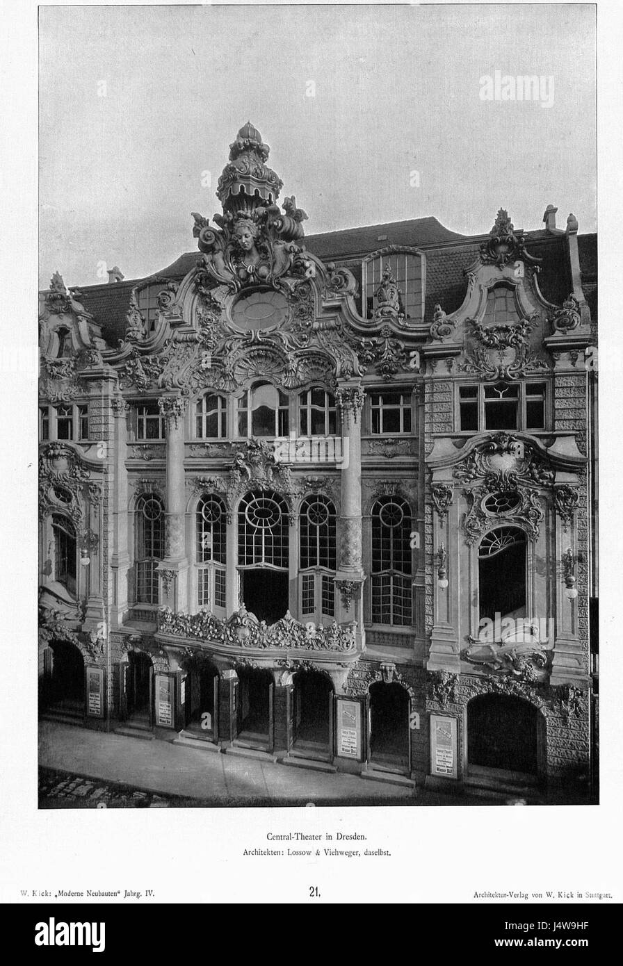 Zentral Theater Dresden Architekten Lossow & Viehweger Stock Photo