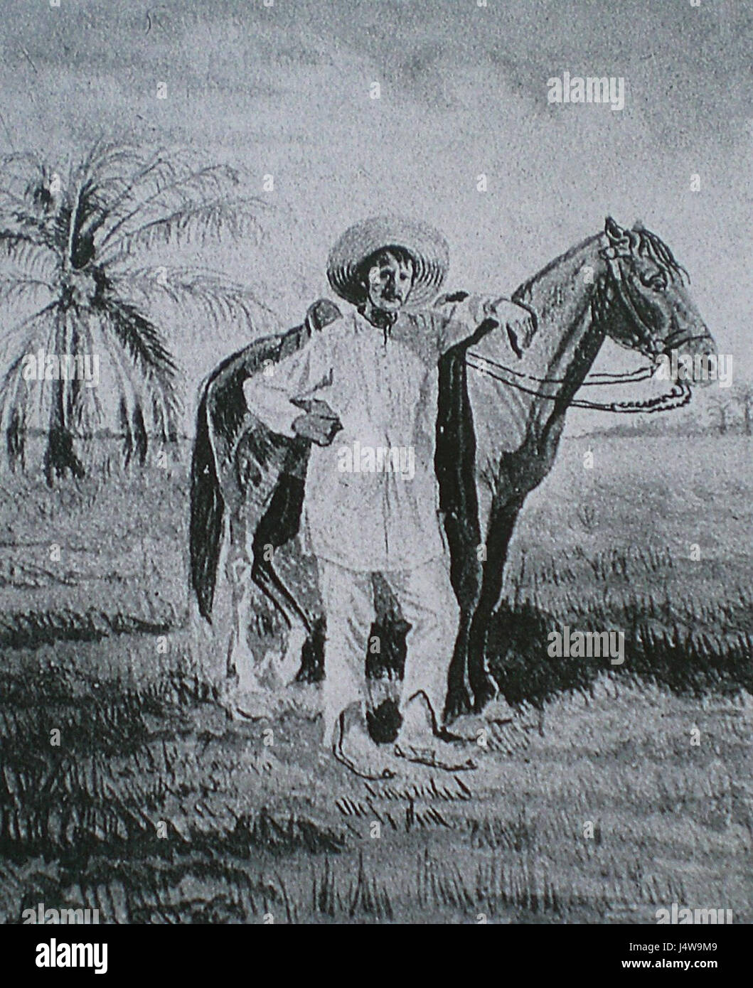 XIX century Llanero   Eloy Palacios Stock Photo