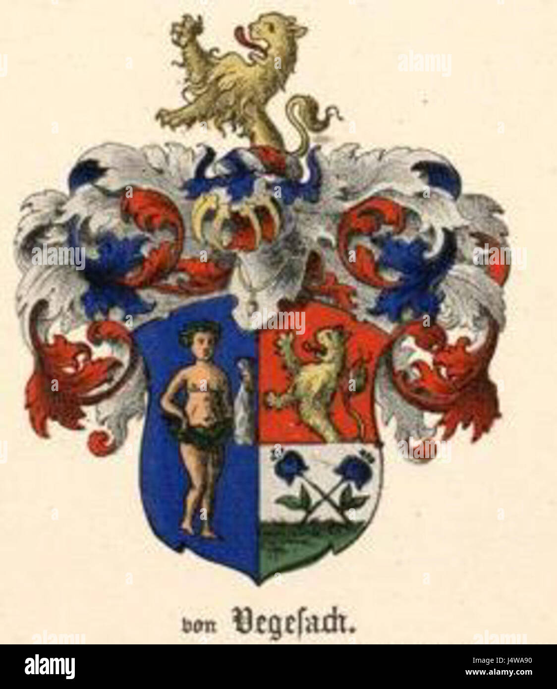 'VegesackWappen' refers to the coat of arms of Vegesack, a district in Bremen, Germany. The coat of arms is a symbol of the region's heritage and historical identity. Stock Photo