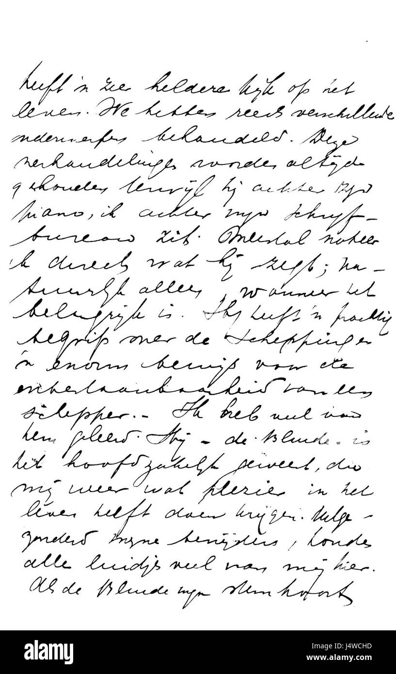 Theo van Doesburg letter to the Leibbrandt family 1914 10 30 p 2 Stock Photo