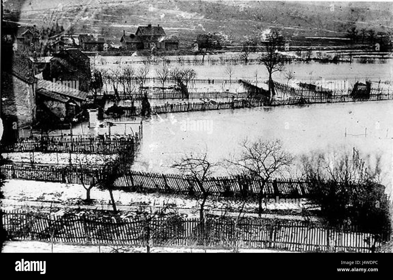 Theel Hochwasser 1897 Stock Photo