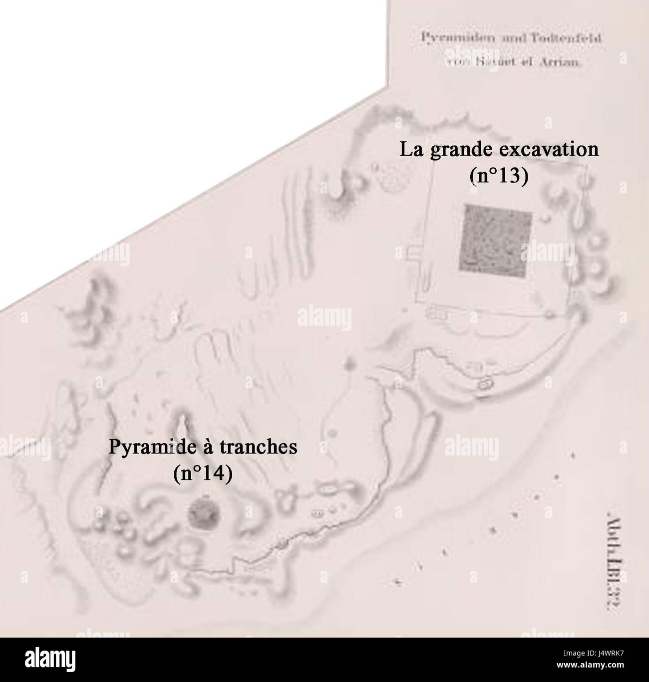 Zawyet el'Aryan (Lepsius Stock Photo Alamy