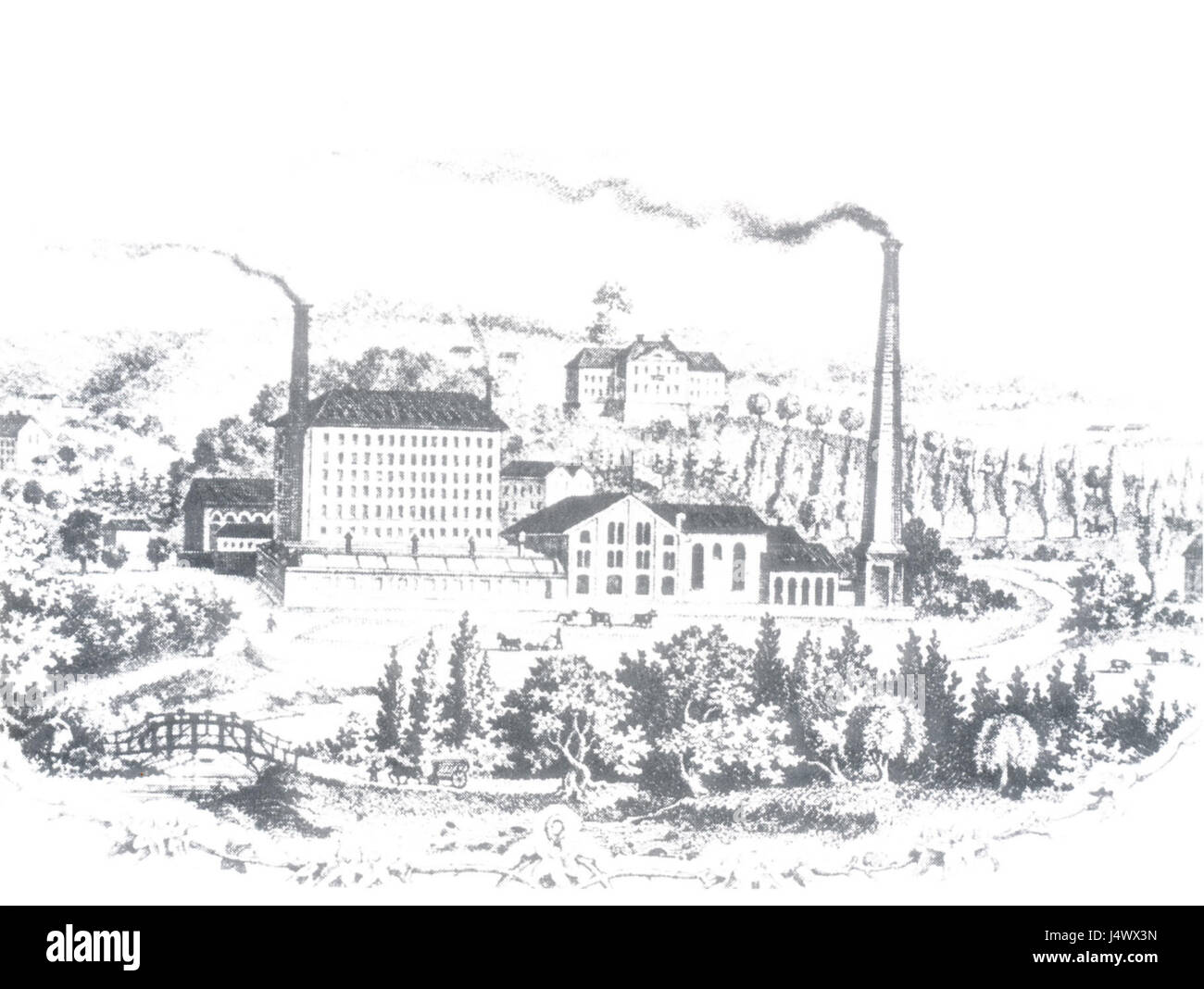 Villa Hammerstein um 1850 Stock Photo Alamy