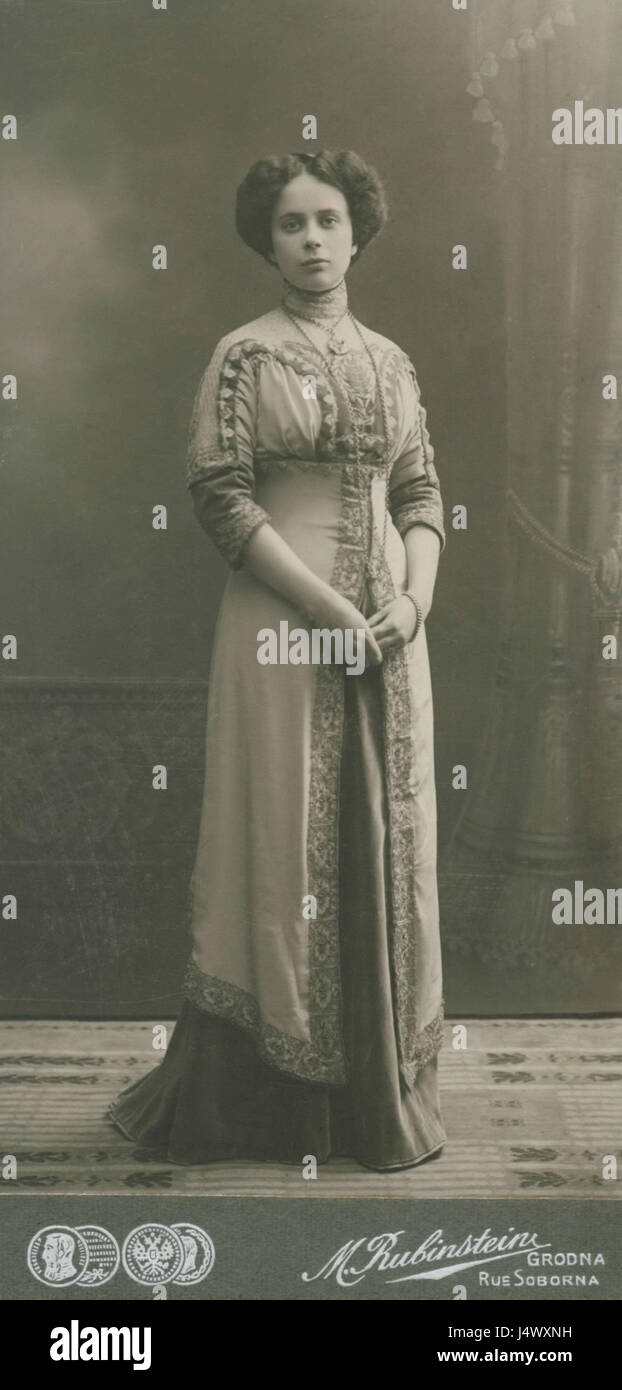 Woman from Grodno city   Russian empire   1900 AD Stock Photo