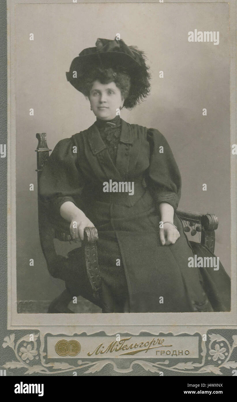 Woman from Grodno city   Russian empire   1908 AD Stock Photo