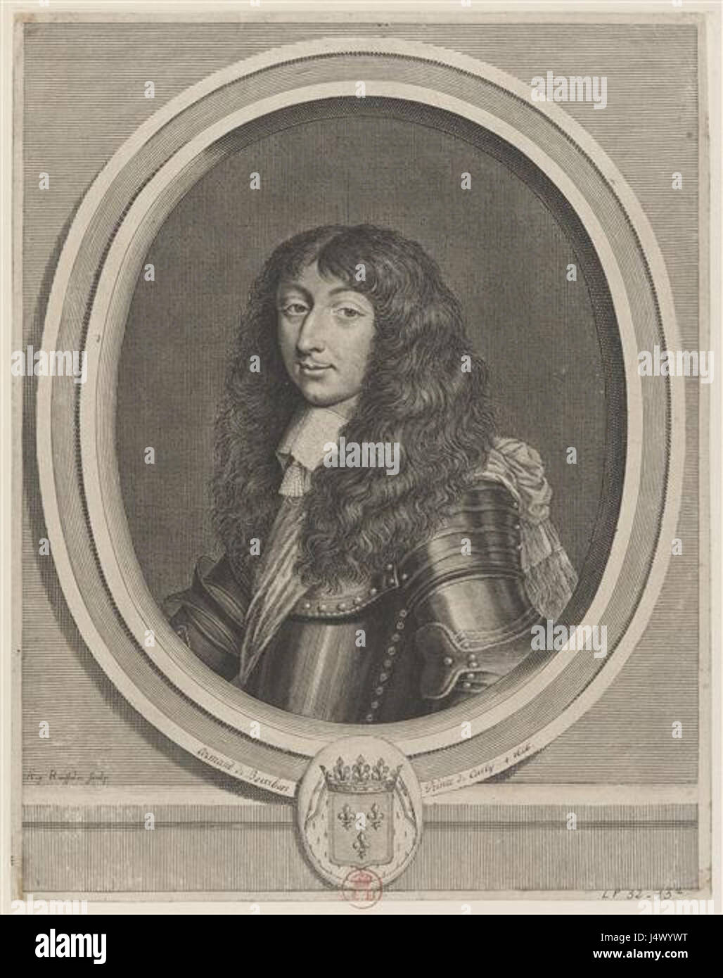 Undated drawing of Armand de Bourbon, Prince of Conti Stock Photo