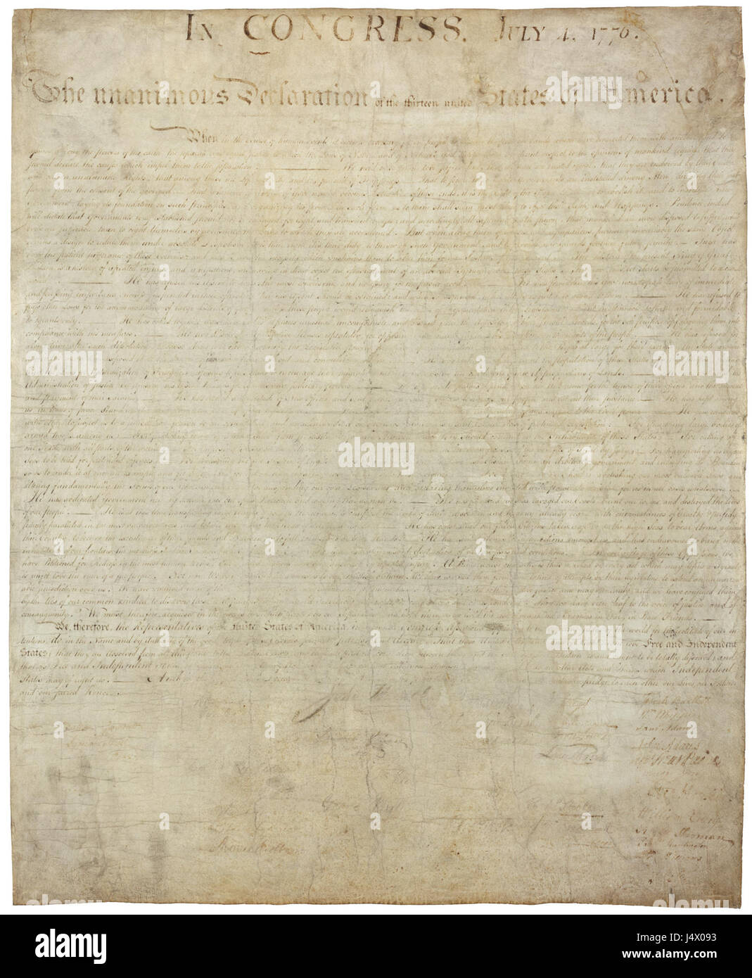 USA declaration independence Stock Photo Alamy