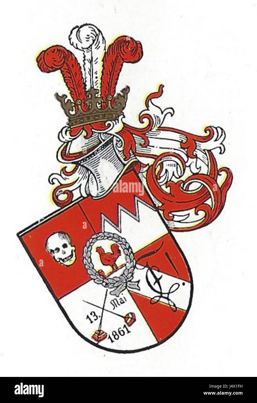 Wappen des Corps Franconia Hamburg Stock Photo Alamy