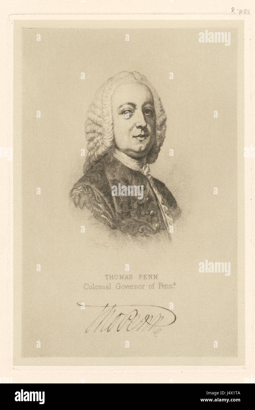 Thomas Penn, Colonial Governor of Penna (NYPL b12349149 421674) Stock Photo