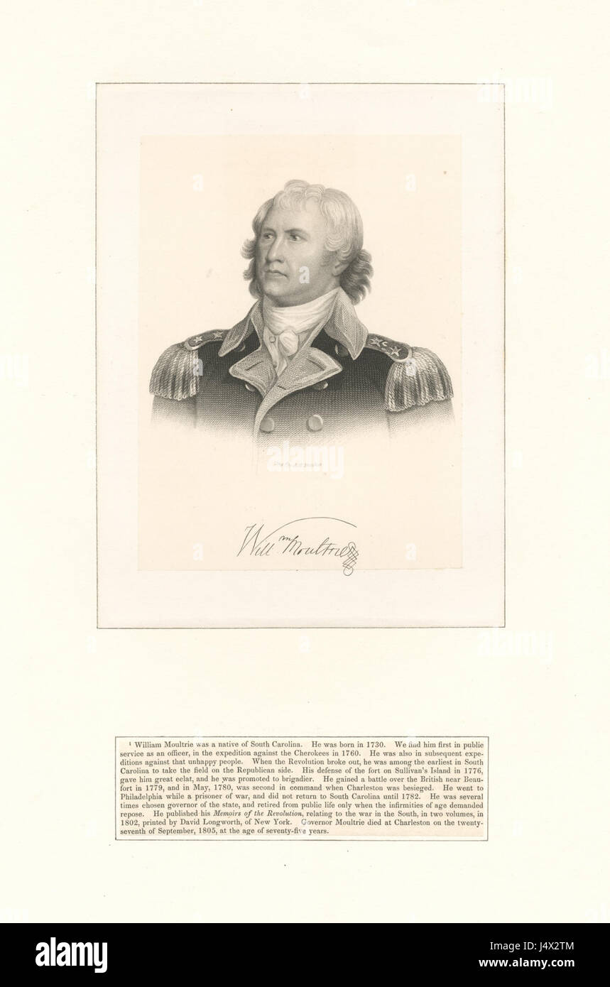 Willm. Moultrie (NYPL b12610208 423754) Stock Photo