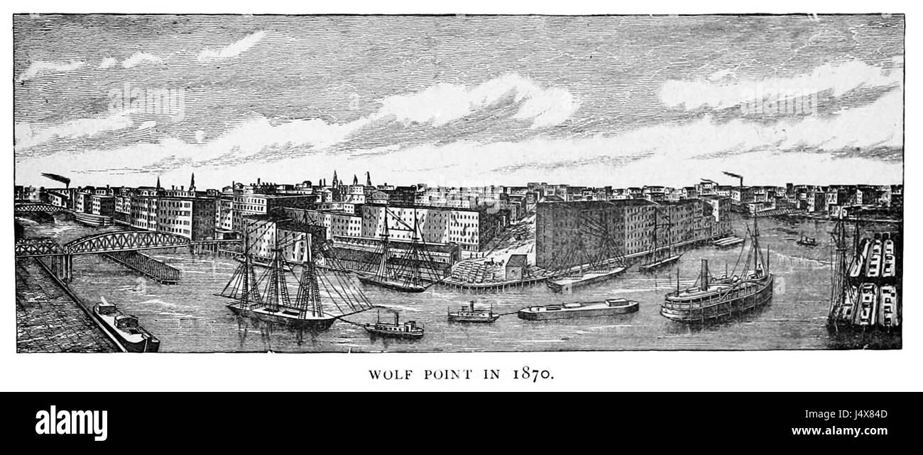 Wolf Point in 1870 Stock Photo Alamy