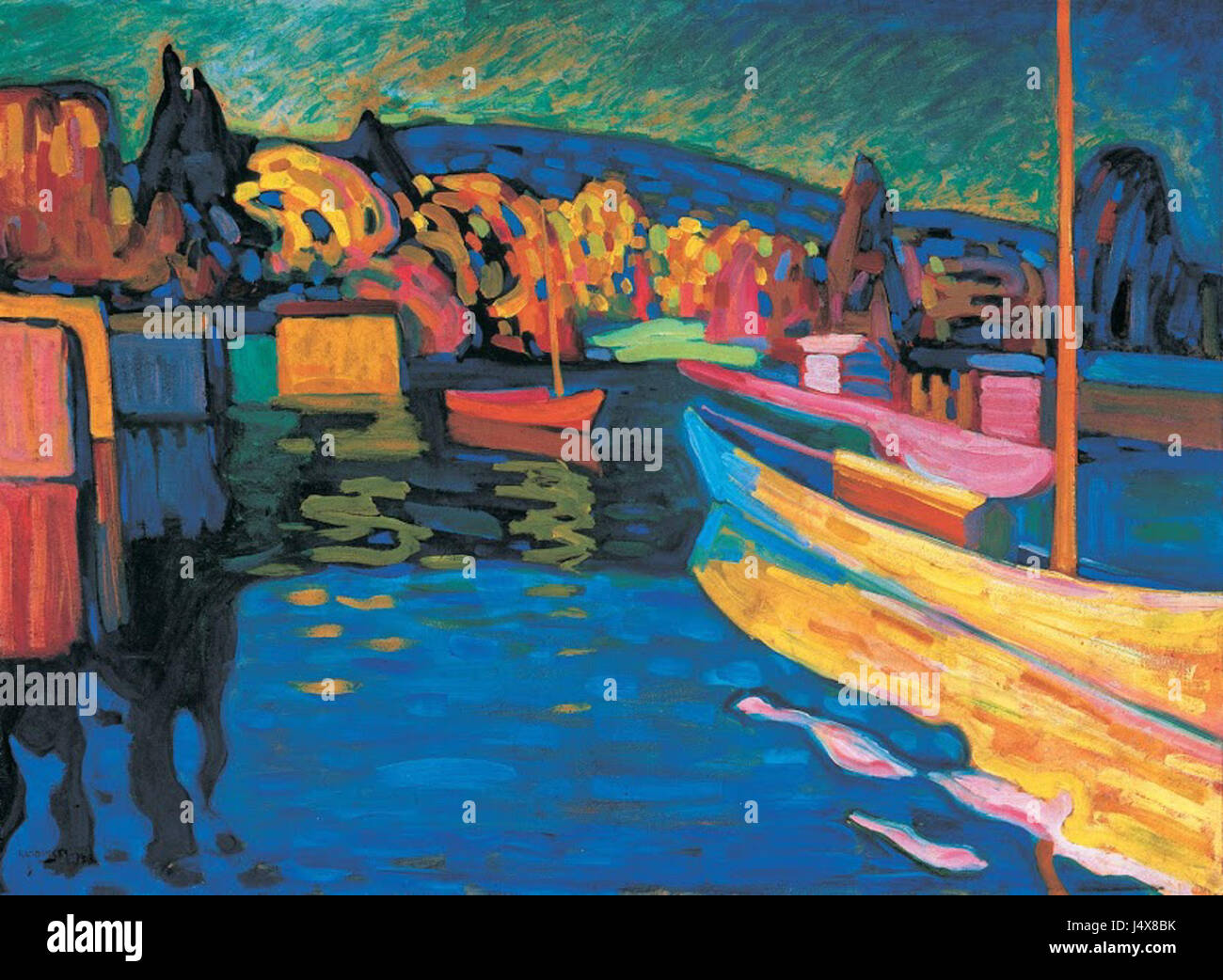 Herbstlandschaft mit Booten (Autumn Landscape with Boats) is a