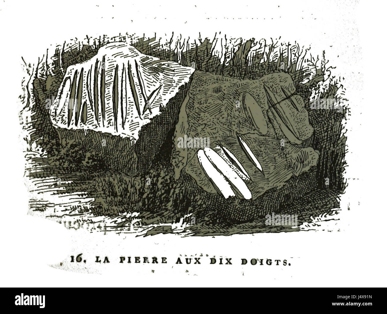 Villemaur pierre au dix doigts Fichot 00394 Stock Photo Alamy