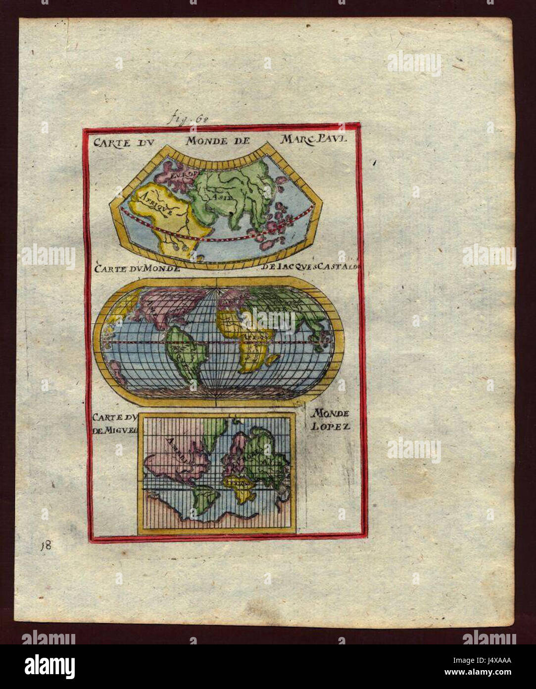 World First Display View of different world displays, 1719 Stock Photo - Alamy
