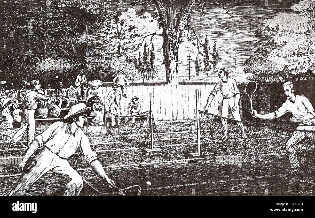 Toronto tennis tournament (1881) Stock Photo