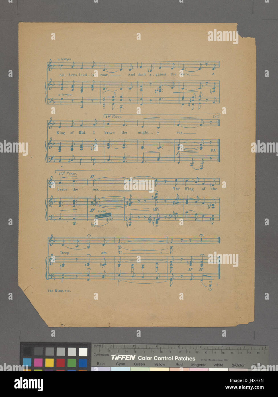 A reference to the artwork *The King of the Deep Am I!*, which may depict a powerful underwater figure or scene. The title suggests a theme of domination and mystery, possibly related to the sea or marine life. Stock Photo