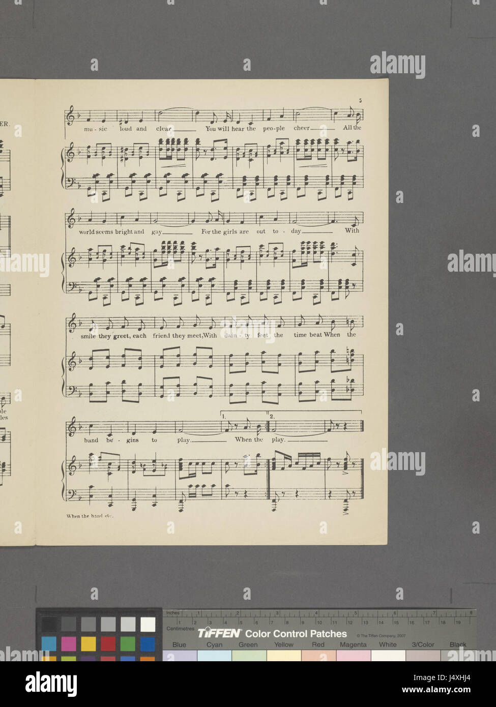 When the band begins to play (NYPL Hades 1935993 2001293) Stock Photo