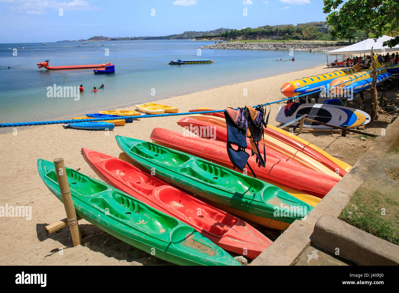 May 13, 2017 Water activity equipment at Canyon Cove Resort in Batangas