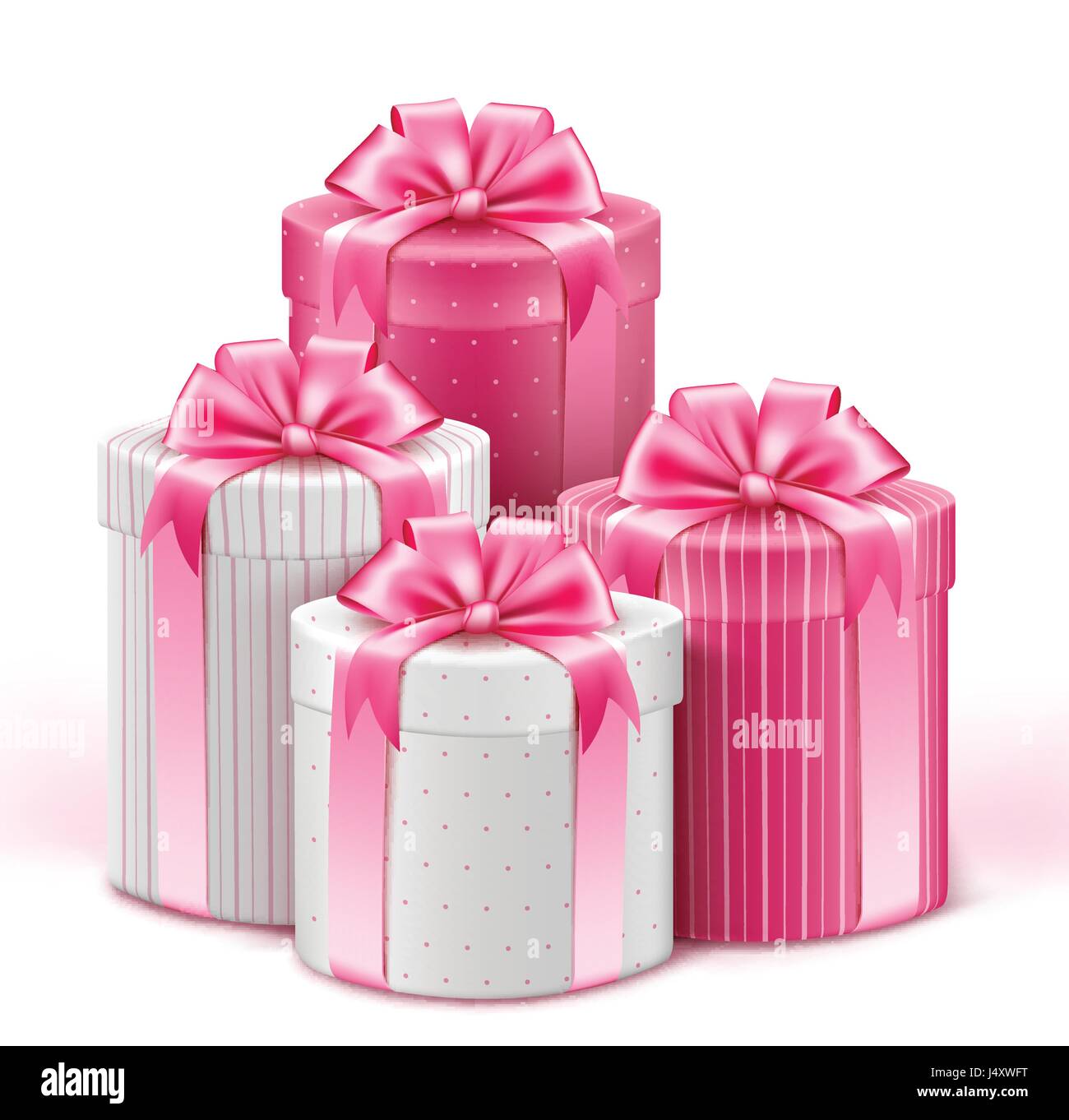 Vector Collection of Colorful Pattern Gifts for Ladies with Pink Ribbon for  Birthday Celebration, Christmas, Valentines, Party, Anniversary Stock  Vector Image \u0026 Art - Alamy, image size:1300x1362
