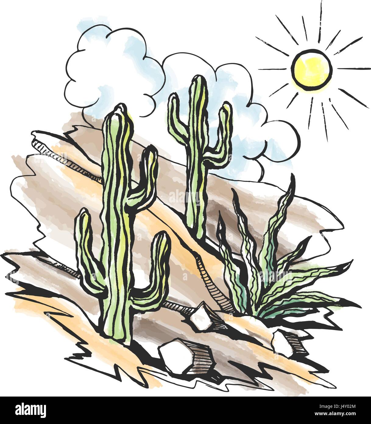Painted desert arizona Stock Vector Images - Alamy