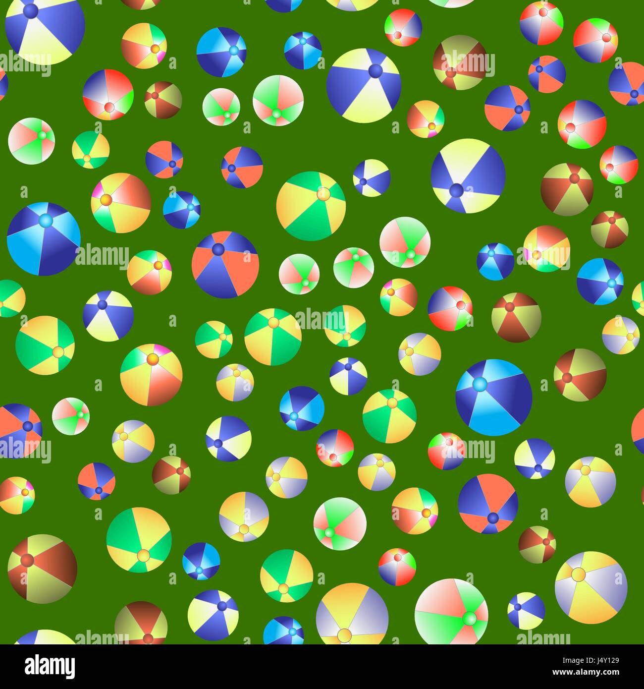Colorful Beach Balls Seamless Pattern Stock Vector Image & Art Alamy