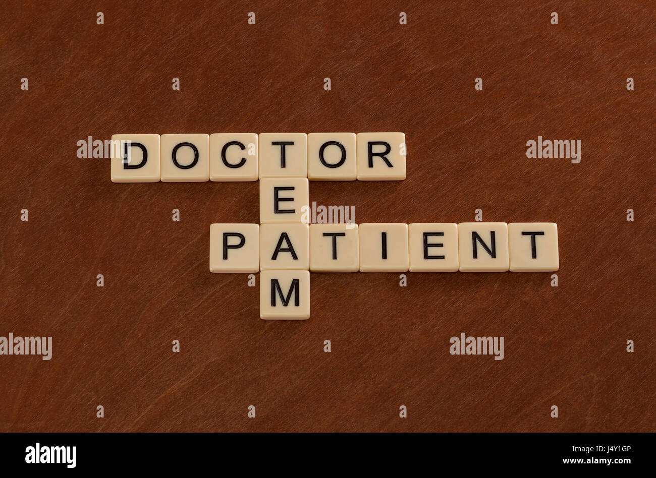 Crossword Puzzle With Words Doctor Patient Team Healthcare Concept 