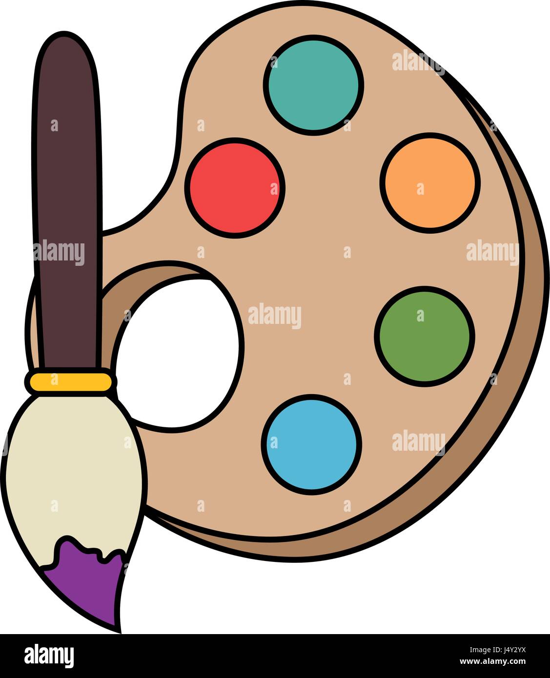 Paint palette symbol Stock Vector Image & Art - Alamy