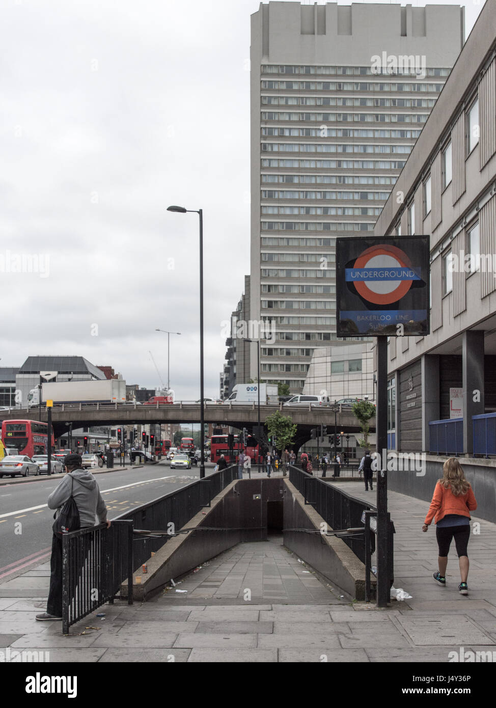 London, England - July 15, 2016: The Joe Strummer subway at Edgware Road Underground Station. Stock Photo