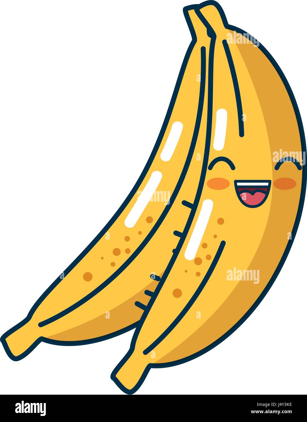 kawaii bananas fruits icon Stock Vector Image & Art Alamy