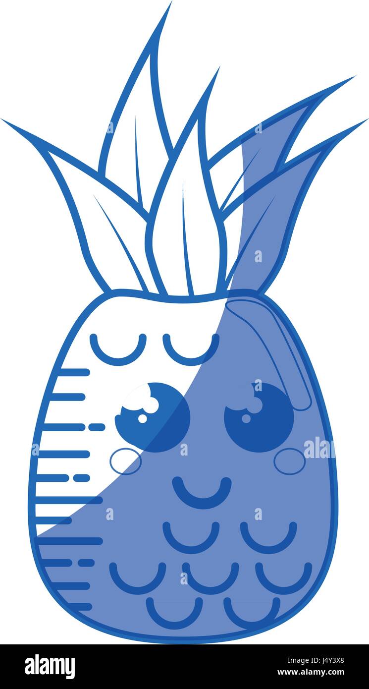 kawaii pineapple fruit icon Stock Vector Image & Art - Alamy