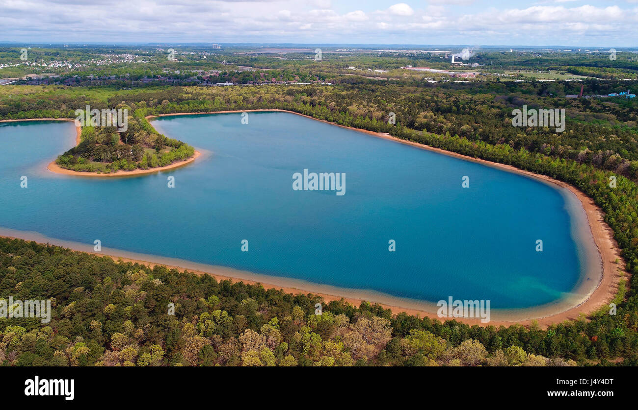 Aerial view of Water Reservoir, Old Bridge, New Jersey Stock Photo Alamy