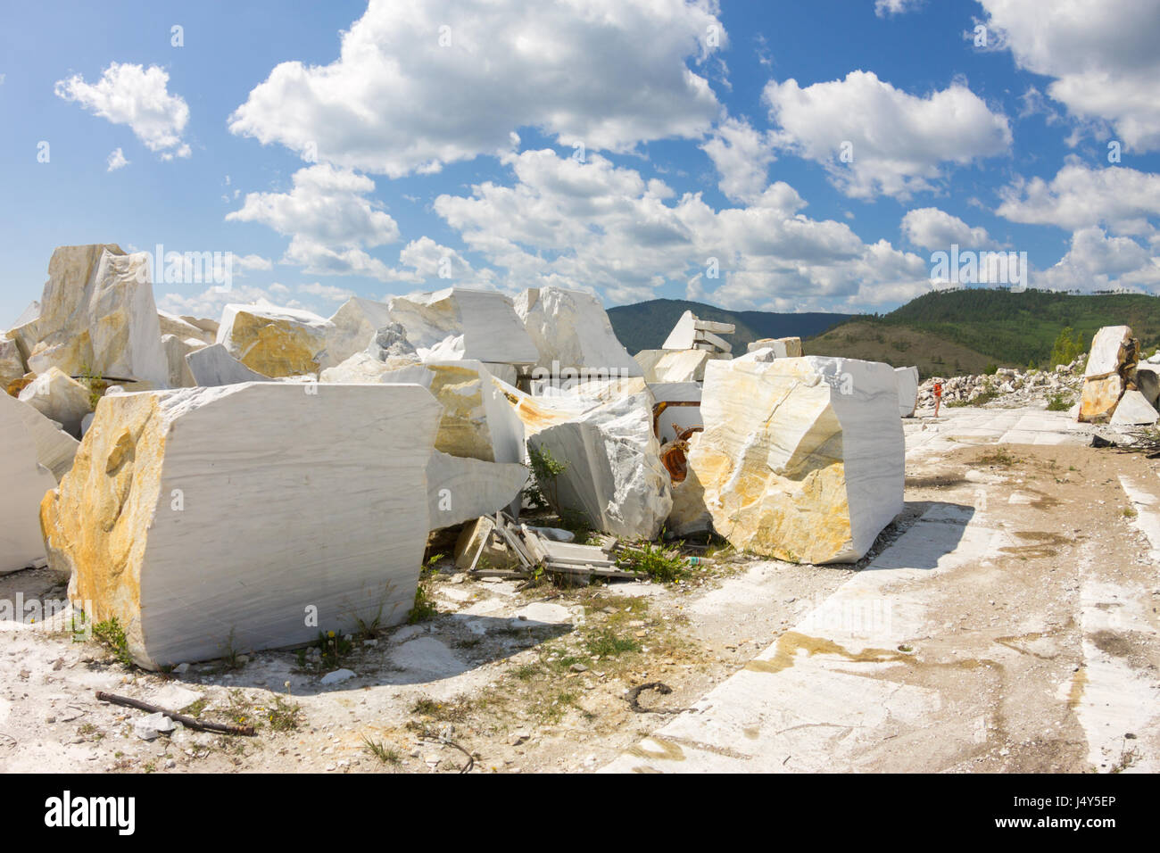 Old abandoned marble quarry in Buguldeika, Baikal Stock Photo - Alamy
