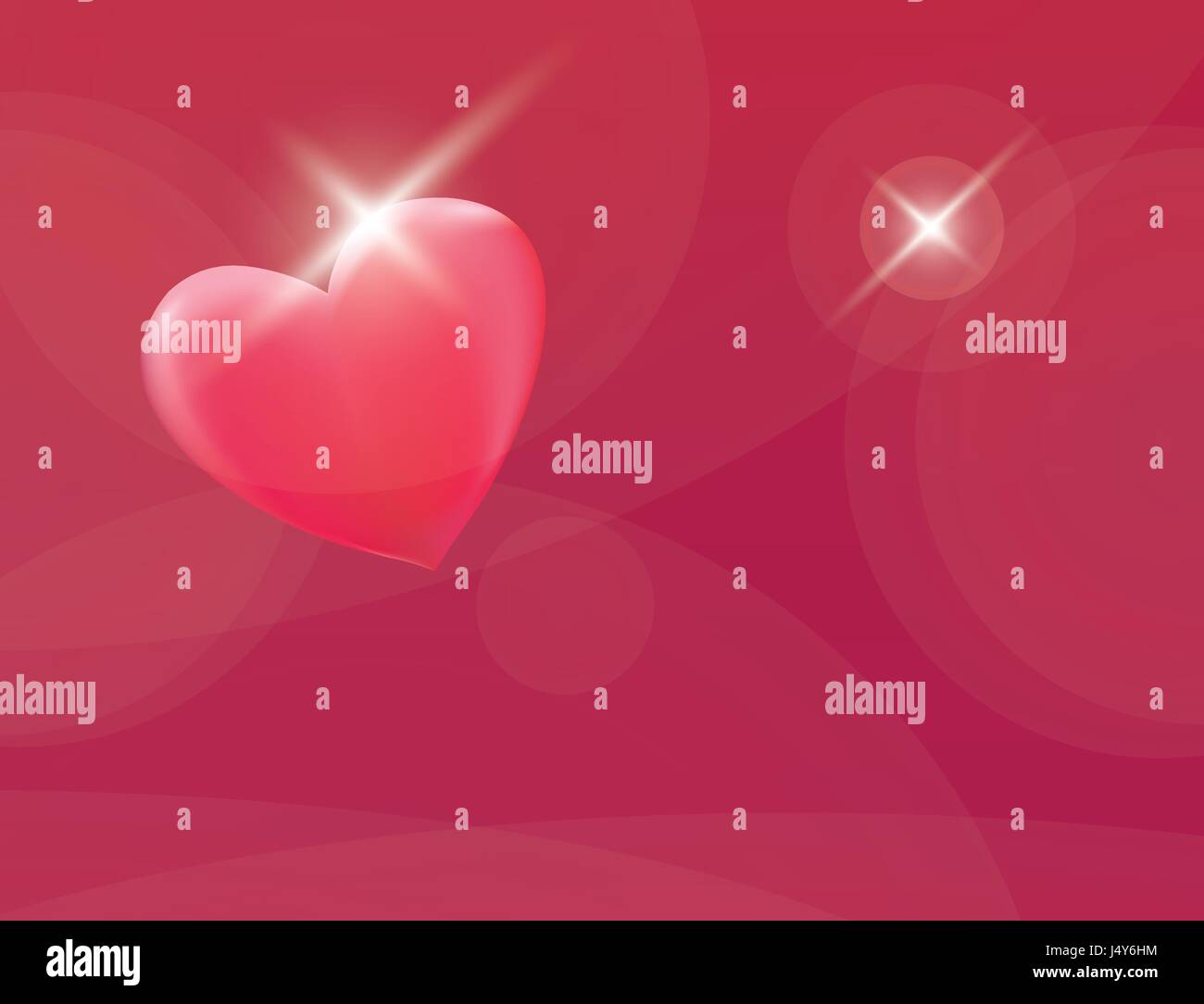 Abstract hearts love symbol red background vector illustration. Glowing ...