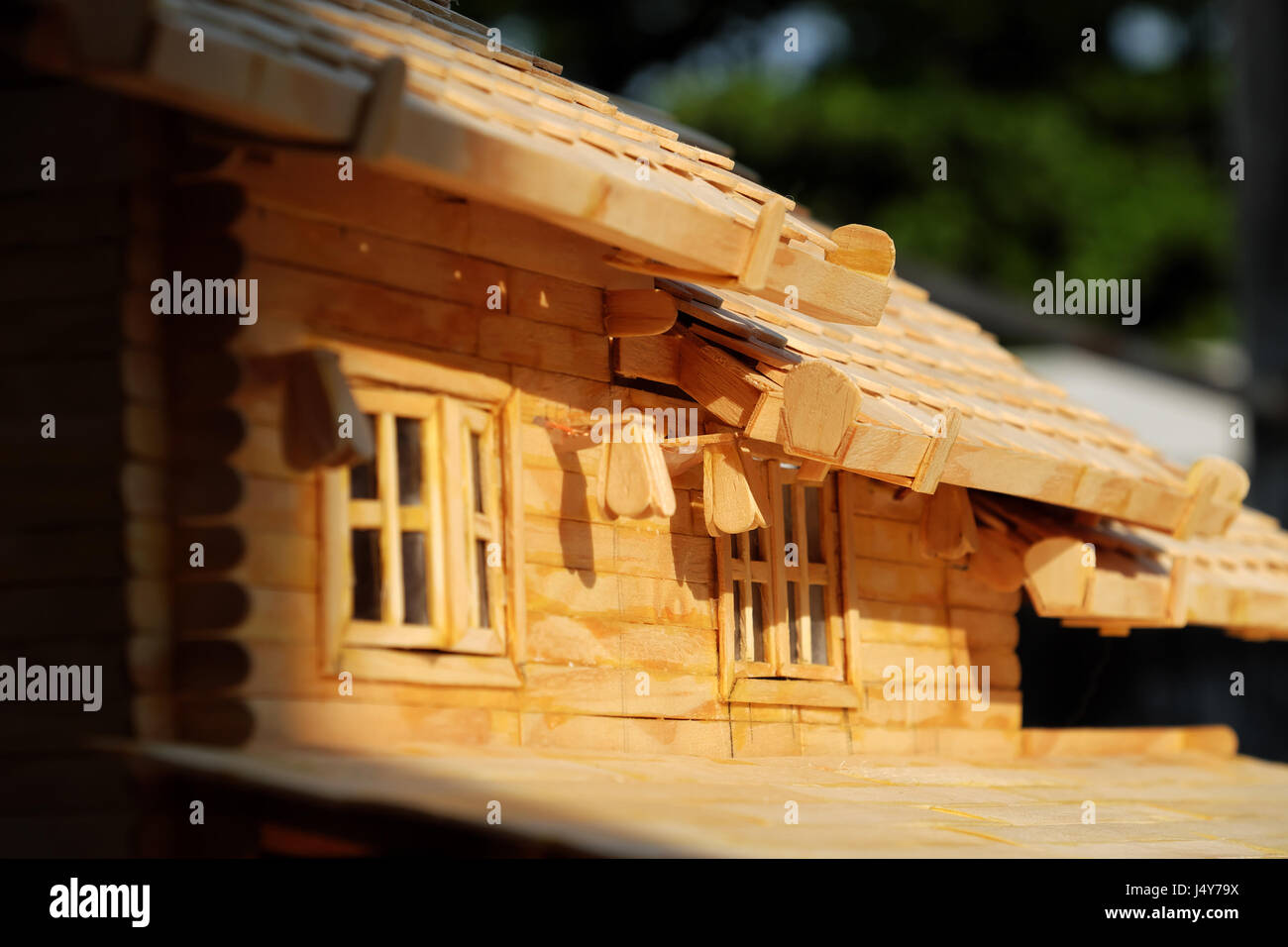 Amazing handmade product from tongue depressor stick, mini model house