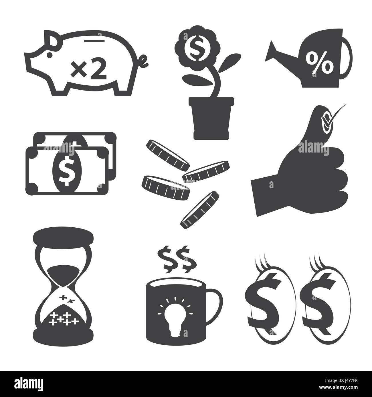 Finance icon set Stock Vector Image & Art - Alamy