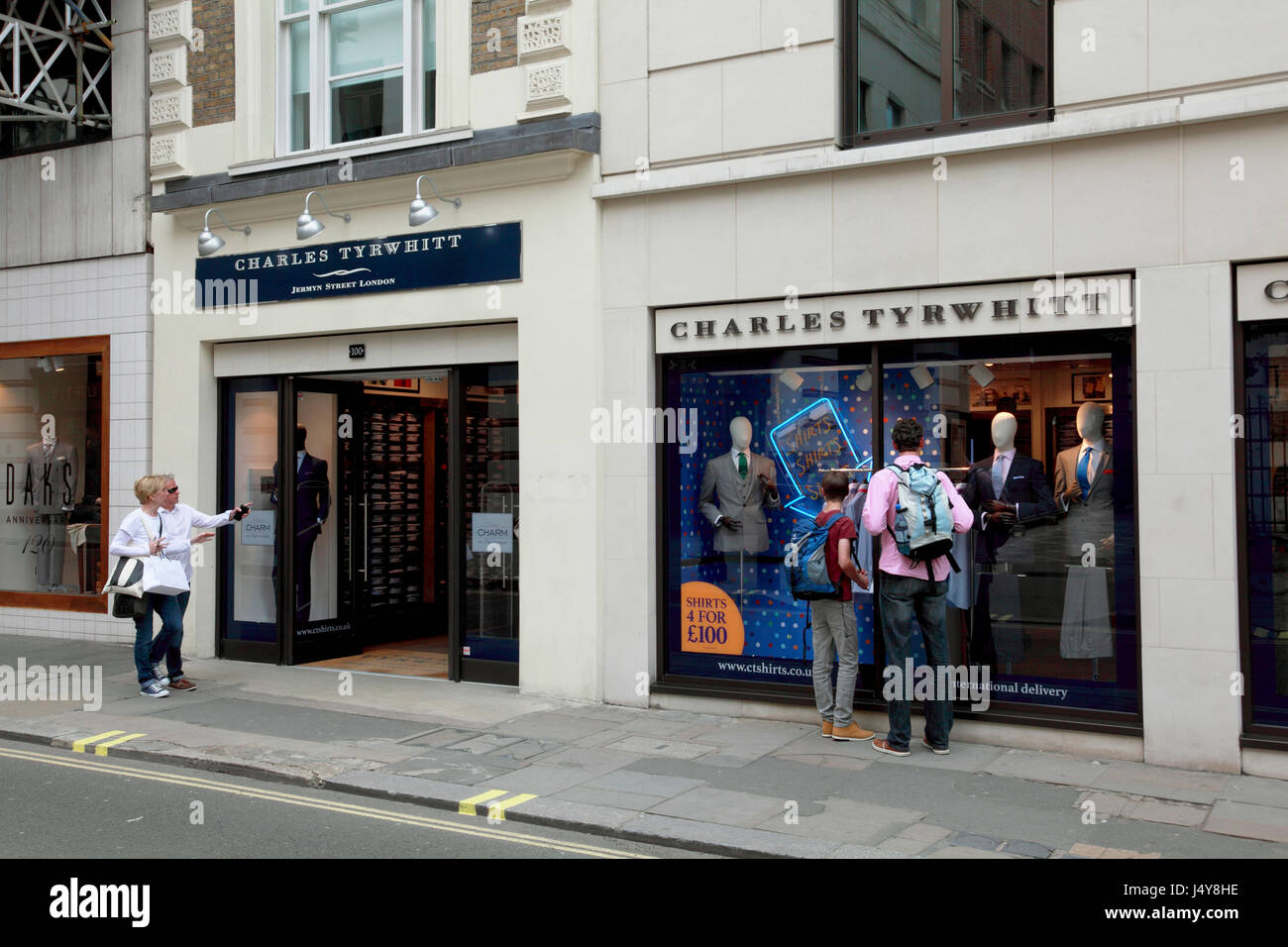 The Charles Tyrwhitt clothing shop on Jermyn Street, London 
