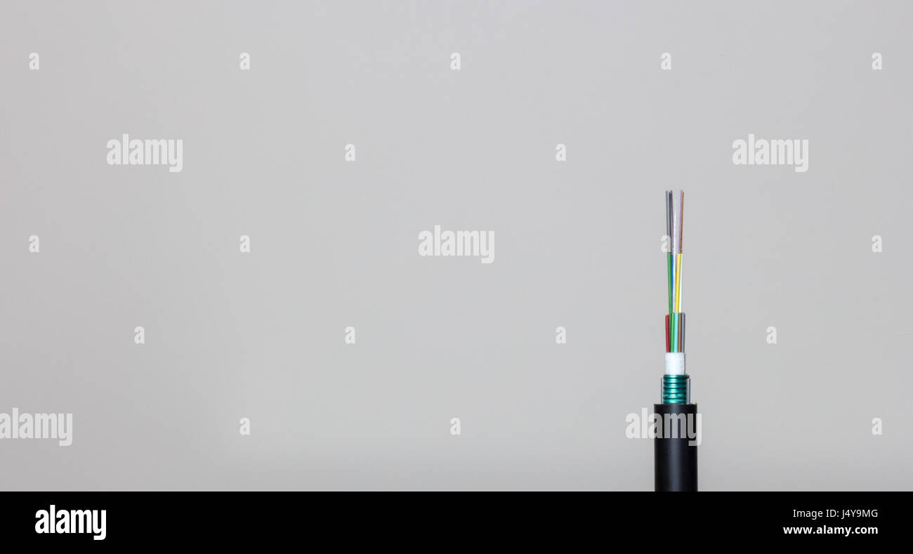 Fiber Optics Cable Fiber To The Home Close up, isolated