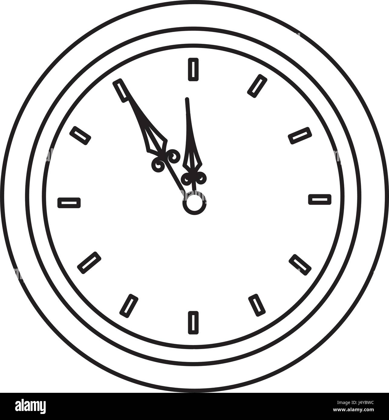 vintage clock time round design outline Stock Vector Image & Art - Alamy