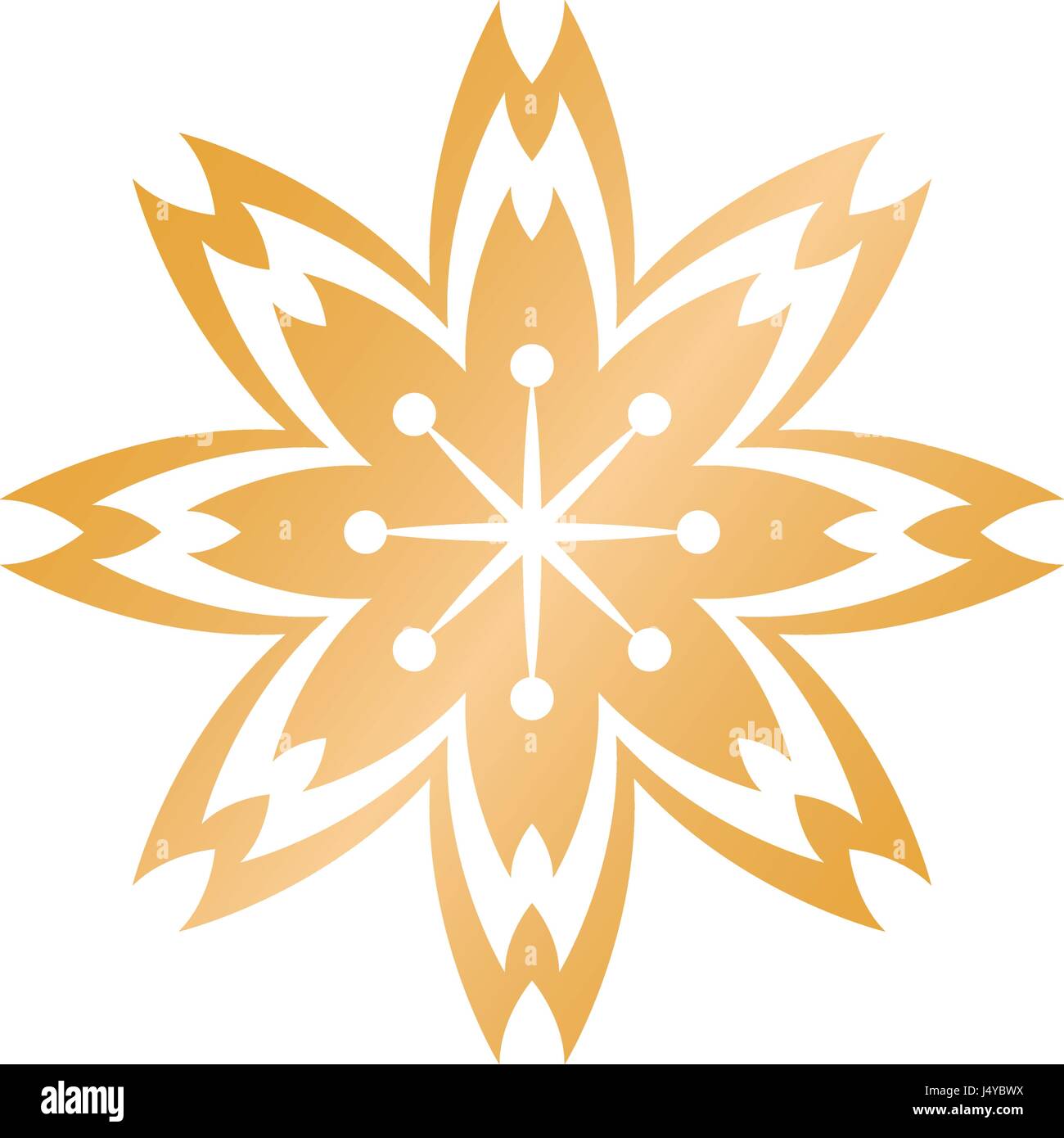 golden flower chinese decoration symbol Stock Vector Image & Art Alamy