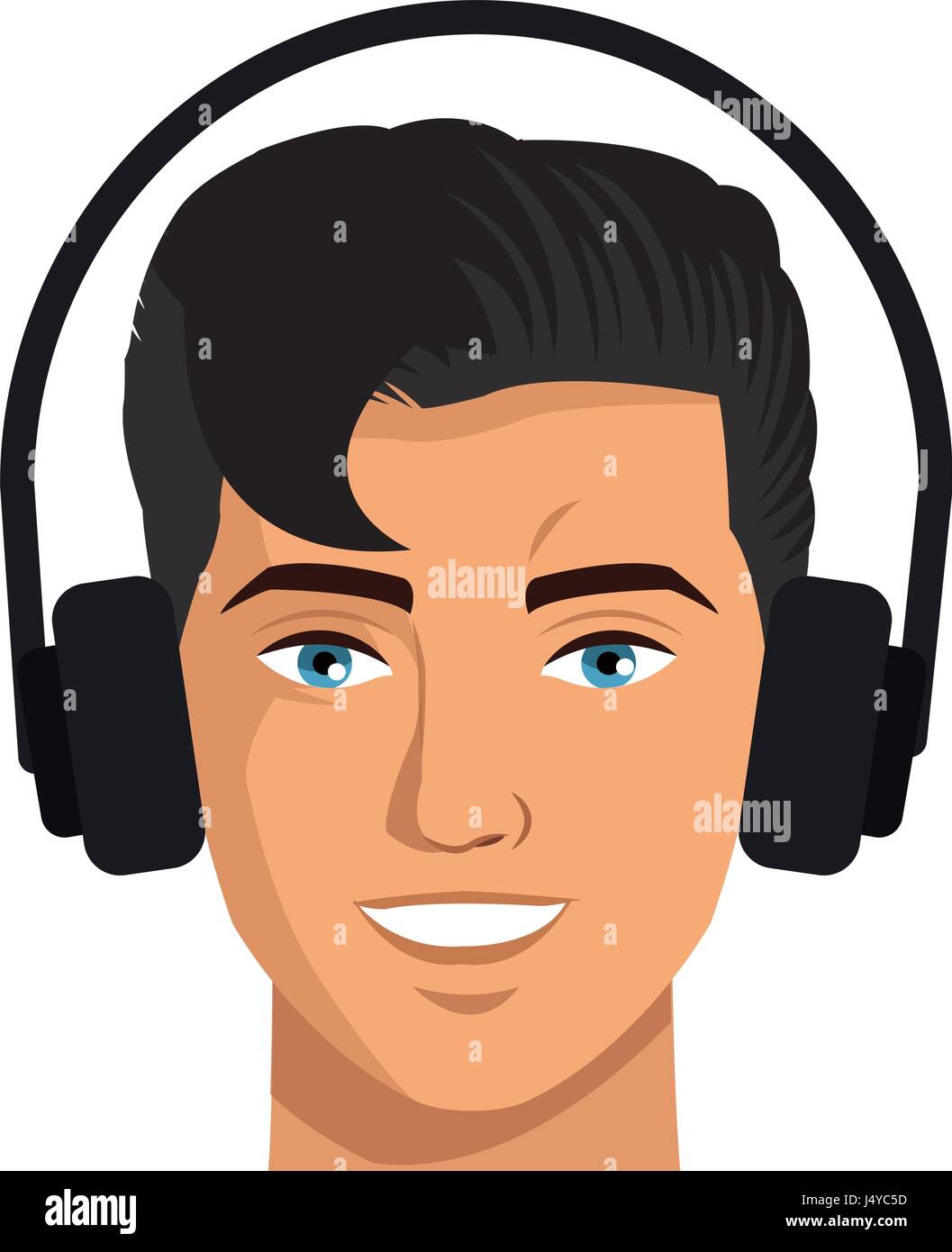 portrait young man vr technology device Stock Vector Image & Art - Alamy