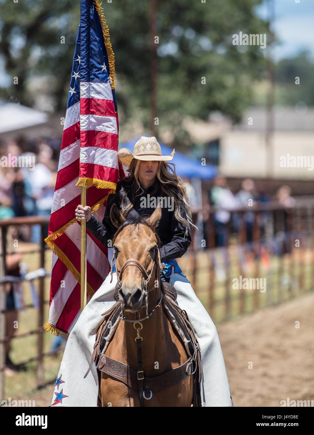 Rodeo queen at the Cottonwood Rodeo in California Stock Photo - Alamy