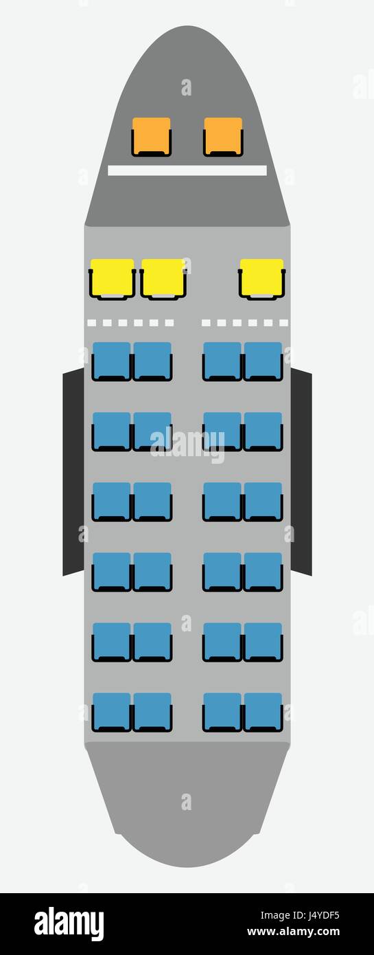 Small Aircraft Seat Map Vector illustration Stock Vector Image & Art - Alamy