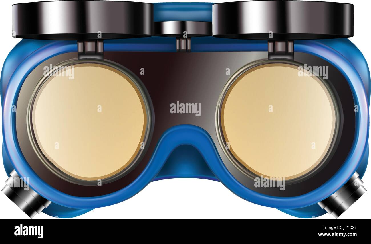 Welder safety glasses isolated on white Stock Vector Image & Art - Alamy